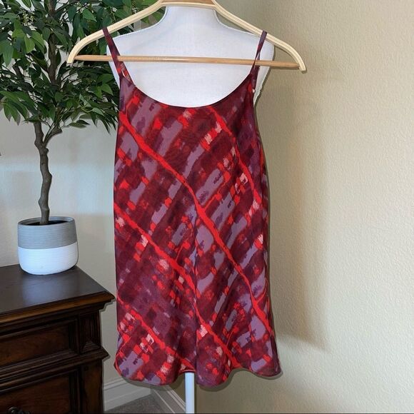 CAbi Cherish Cami Maroon & Red Style 3086 Top Tank Blouse XS - Picture 2 of 3